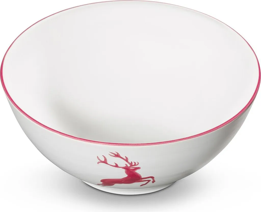 Grand Saladier en Céramique Hirsch Bordeaux 23cm - Gmundner Keramik Art