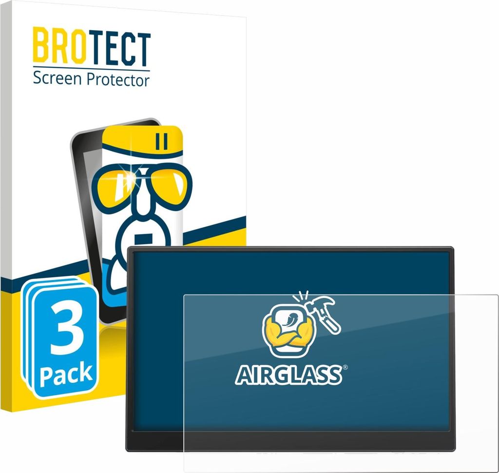 3x BROTECT Schutzglas für Azeyou PM1506S 15.6" Schutzfolie Panzer Folie Glas Display Schutz klar