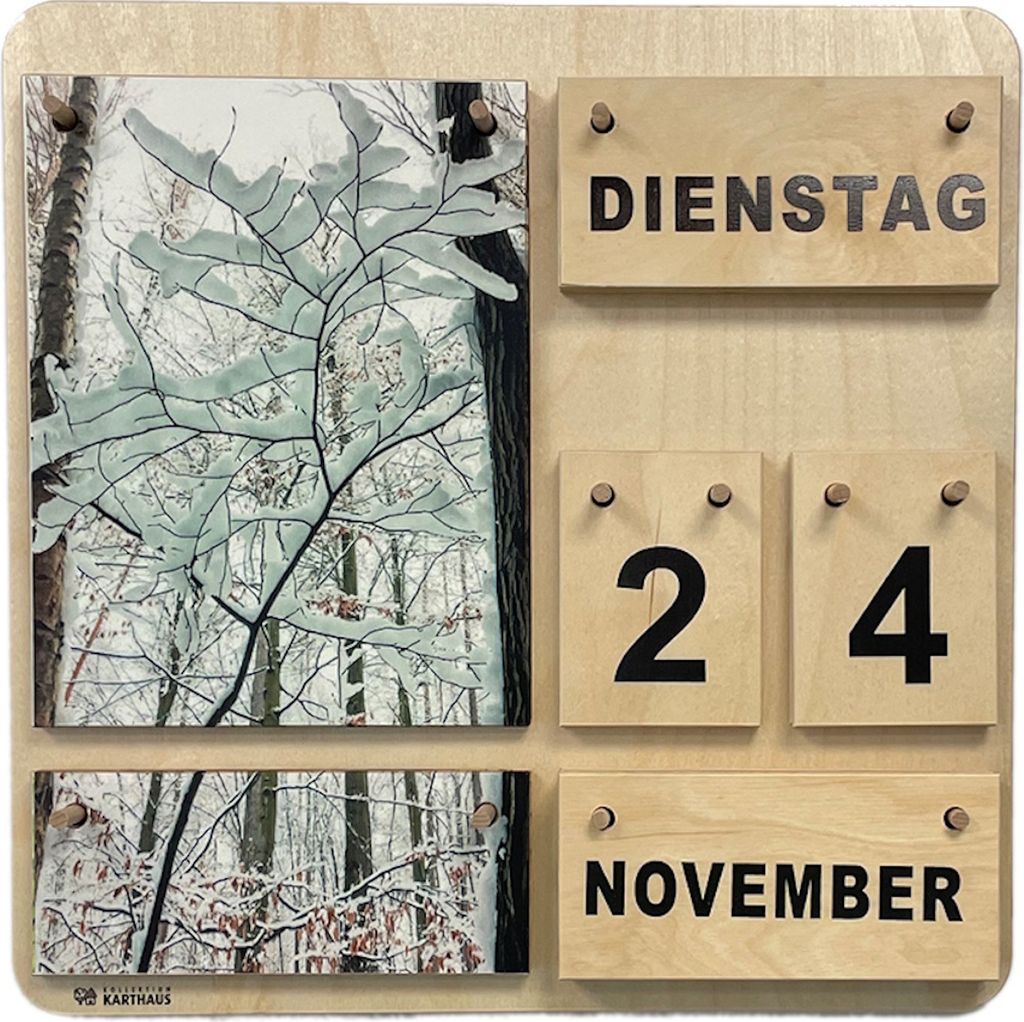 Dauerkalender aus Holz | Wand-, Tisch + Lernkalender | Produktbild 4