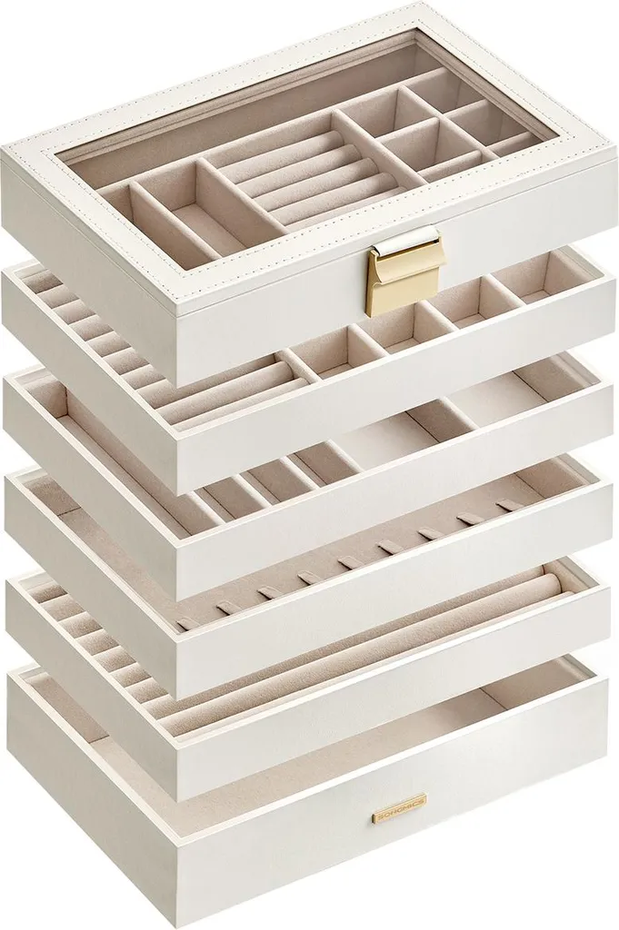 Portagioie a 6 scomparti, bianco
