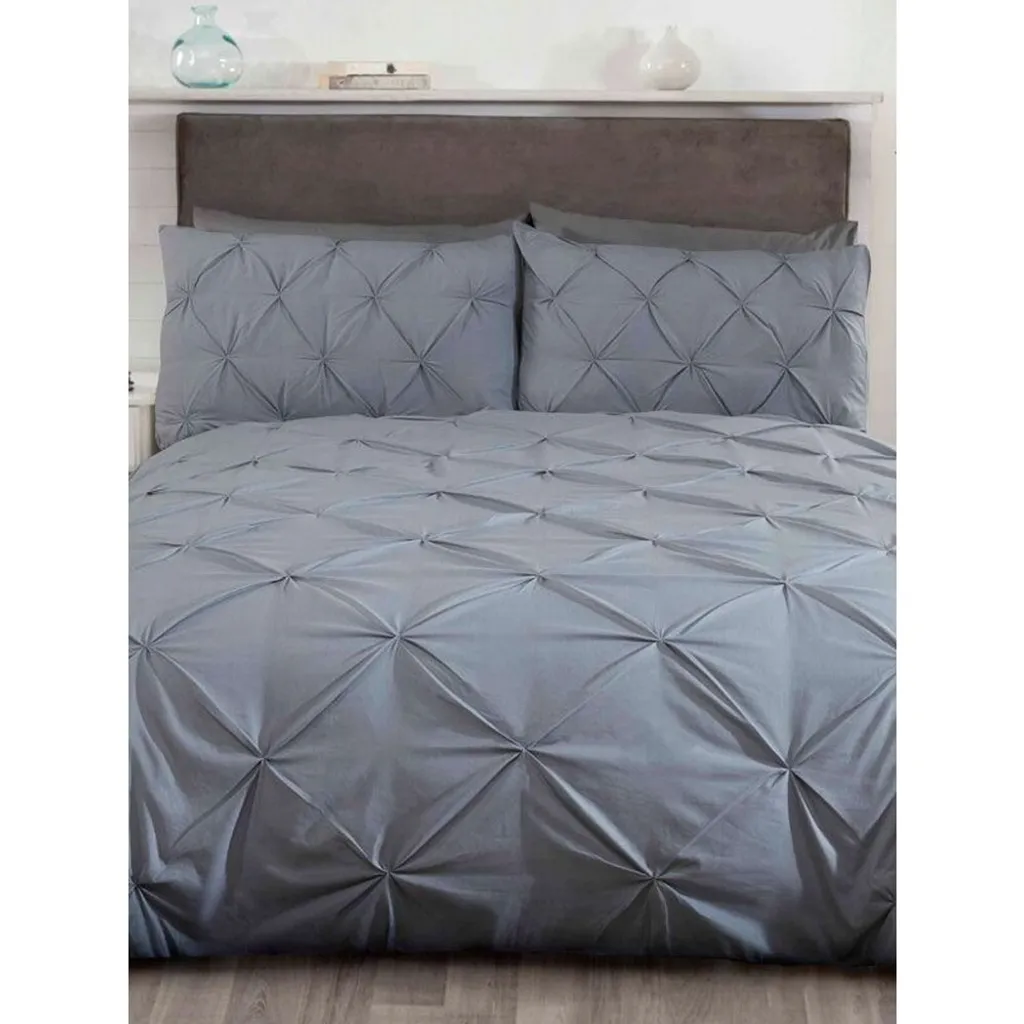 Parure de lit Balmoral AG1248 Gris : finie la literie terne en lit simple