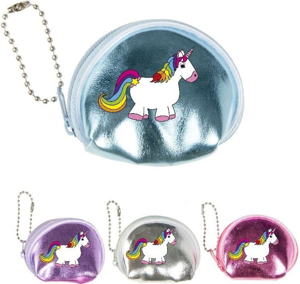 1 portafoglio con motivo di unicorno, 1 di 4 colori, circa Immagine del prodotto 