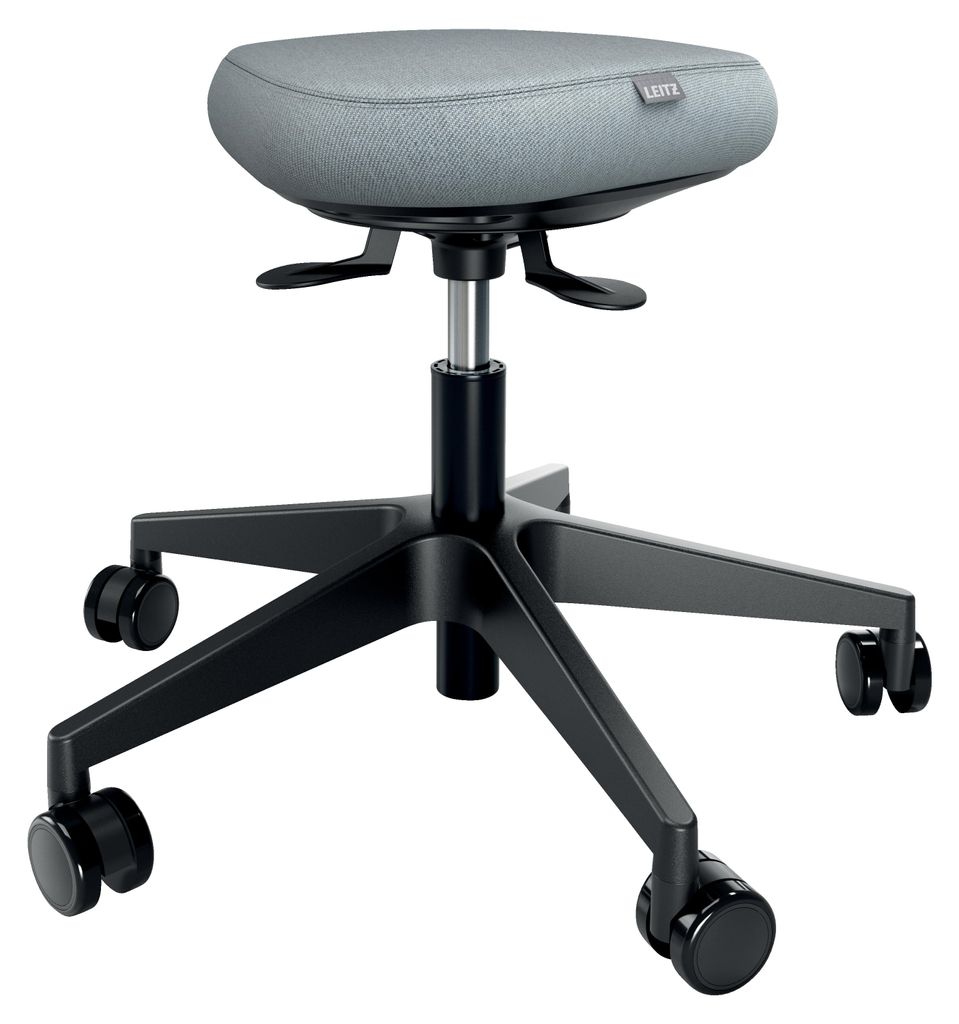 Sgabello attivo Leitz Ergo con rotelle e sedile comfort Immagine del prodotto 