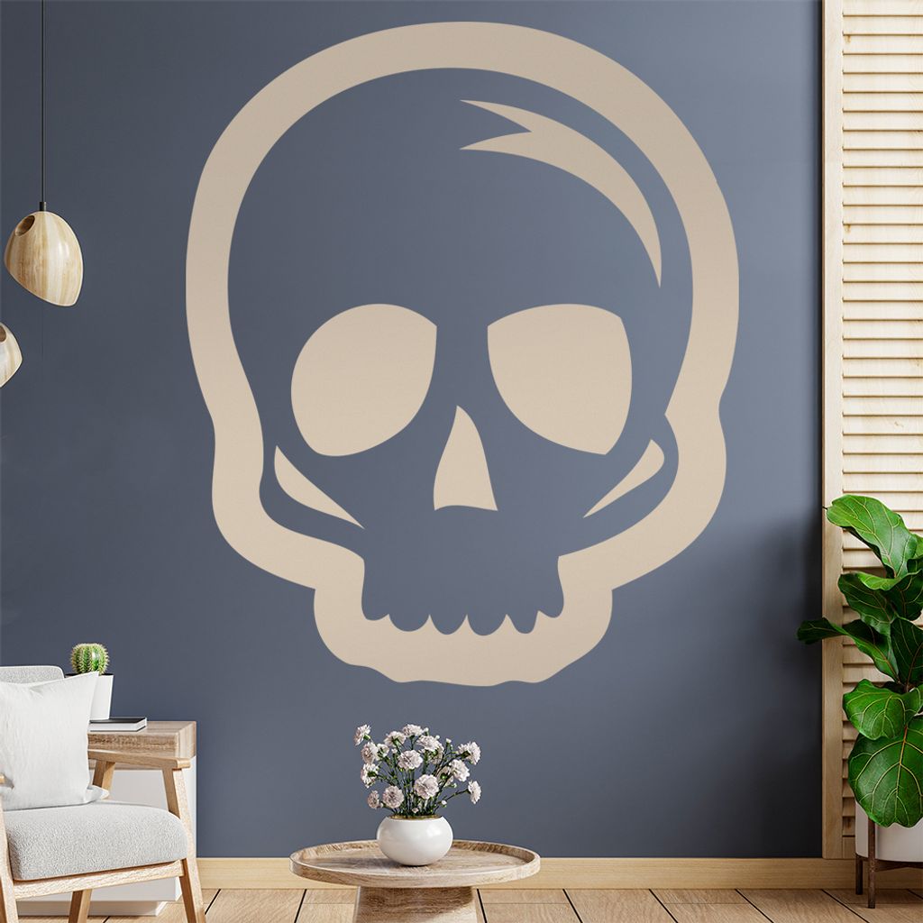 Totenkopf Schädel Skull Wandtattoo Wandaufkleber Wall Sticker - Dekoration, Küche, Wohnzimmer, Schlafzimmer, Badezimmer