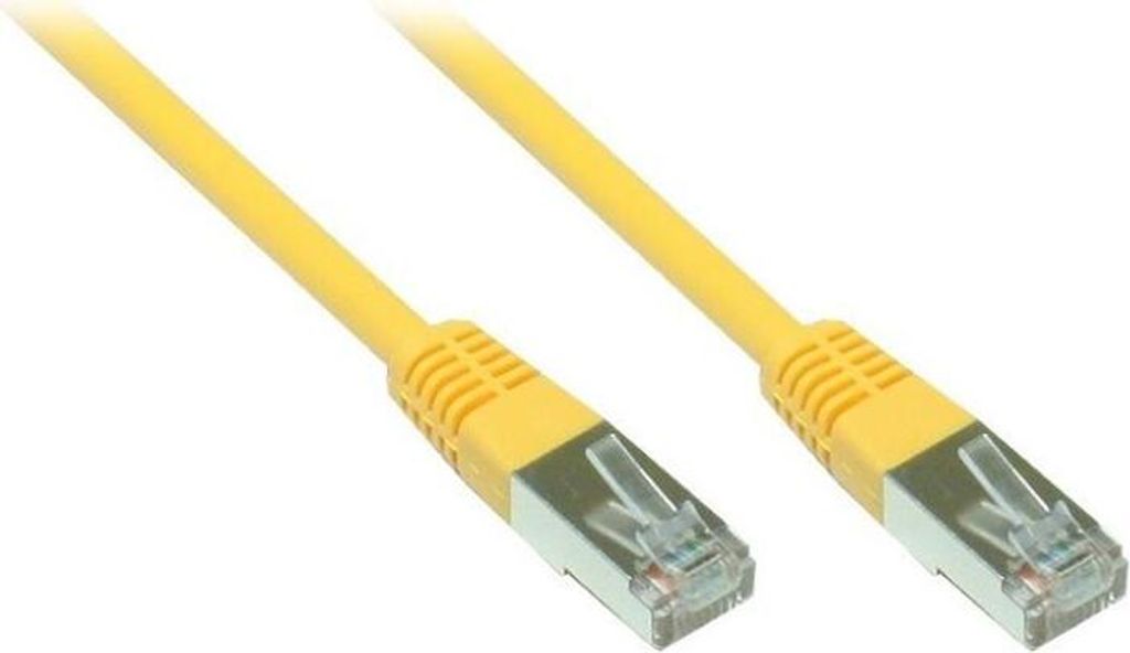Patchkabel Cat. 5e, 2 m, F/UTP, gelb, geschirmt
