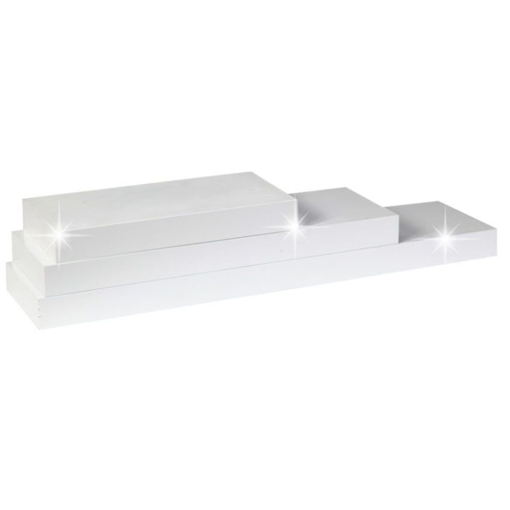 Kondela Polica Gana 30x25 cm - biely lesk Obrázok produktu 