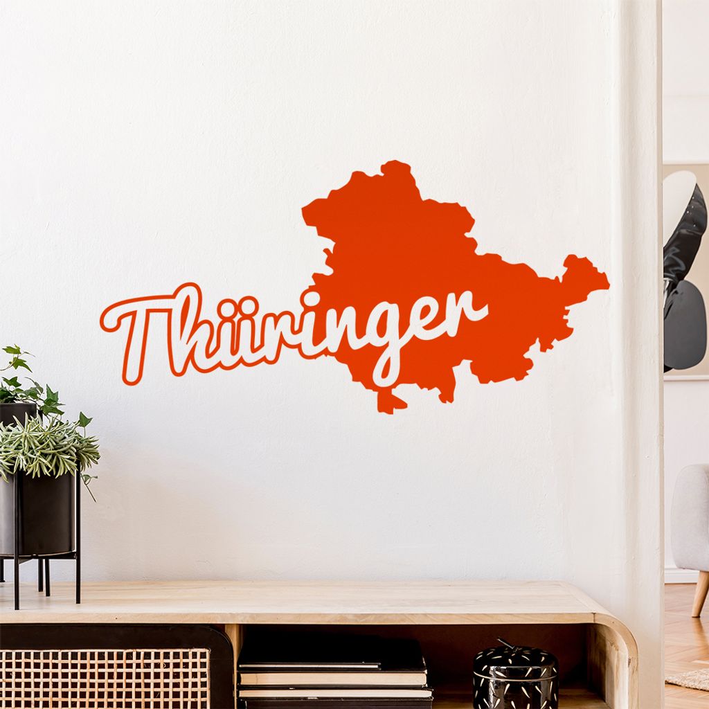 Thüringen Thüringer Herkunft Wandtattoo Wandaufkleber Wall Sticker - Dekoration, Küche, Wohnzimmer, Schlafzimmer, Badezimmer