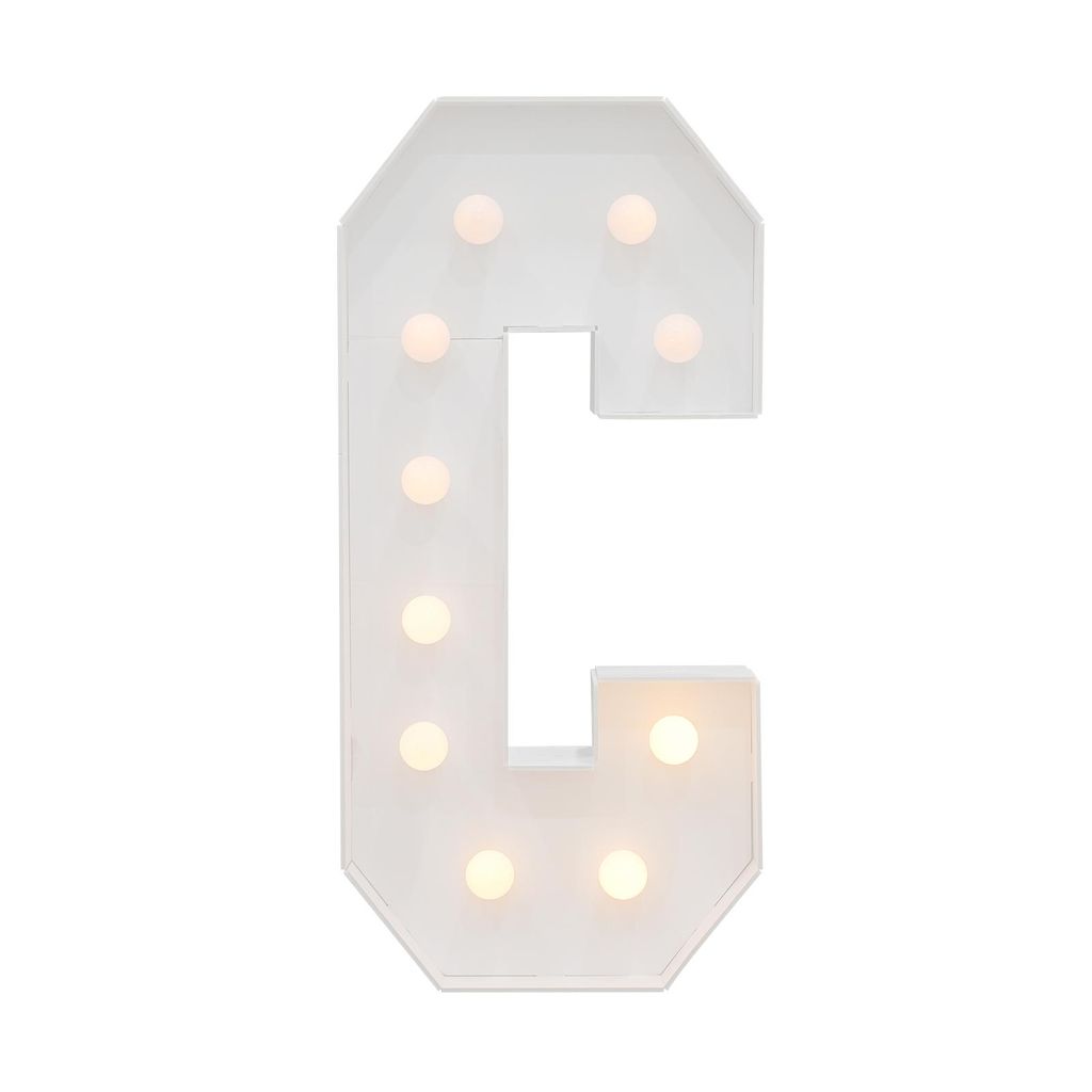 91,5 cm lichtgevende letters "C" voor verjaardag, Productafbeelding 