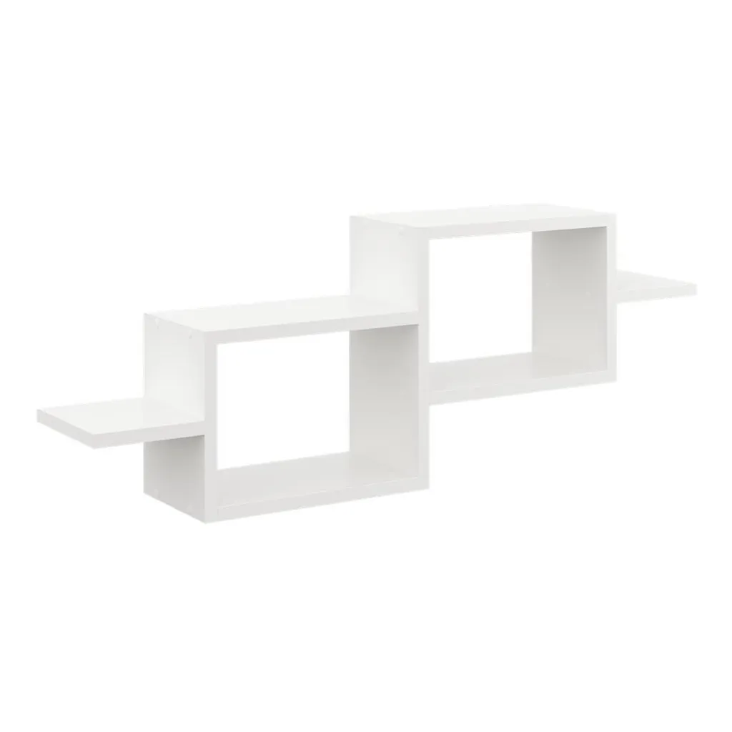 Étagère murale moderne blanche 95cm - Rangement ouvert grand format