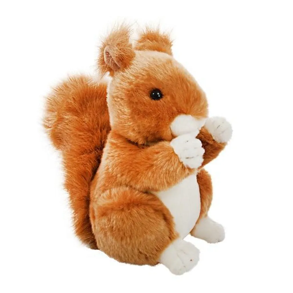 Jouet peluche écureuil 22 cm - Doudou réaliste en fourrure synthétique
