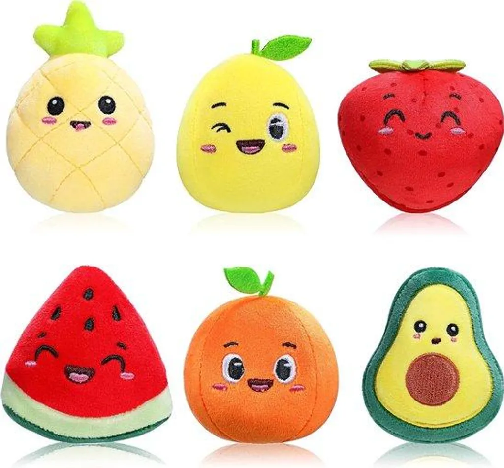 Mini peluche fruits en porte-clés de 8 cm pour décoration de trousse