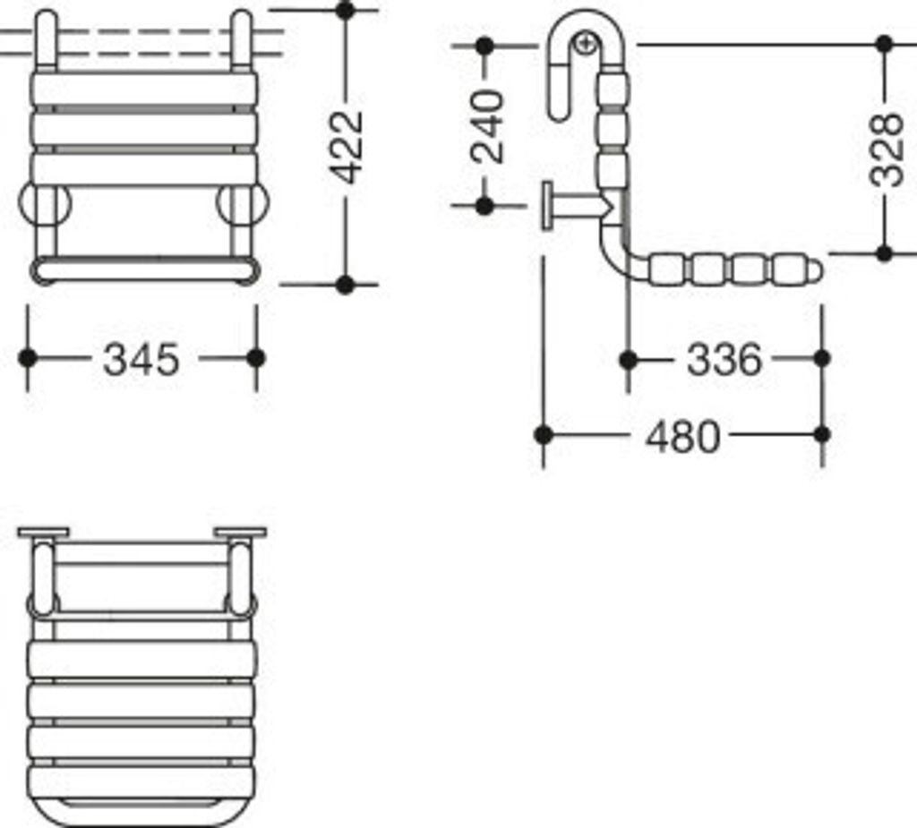HEWI 801.51FR101 99 Einhängesitz Ser 801, Frankreich,