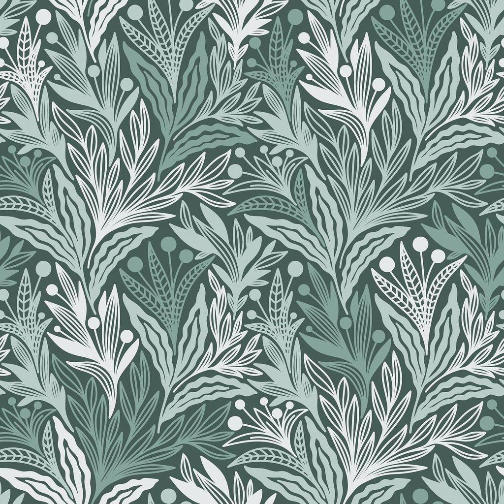 Klebefolie Blätter Selbstklebend Möbelfolie Wandfolie Grün 44,5x300 cm Vinyl