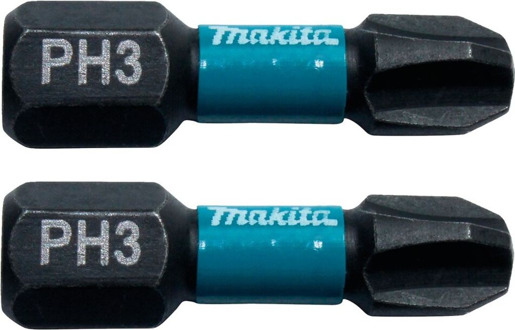 Makita Bit PH3 Impact Black, PH3, 2 Stk., 25 mm
