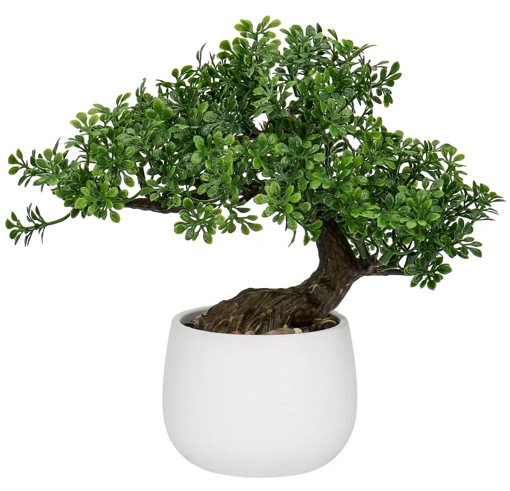 Bonsaï Artificiel sans Entretien 25cm : Déco Zen Japonaise en Pot Céramique