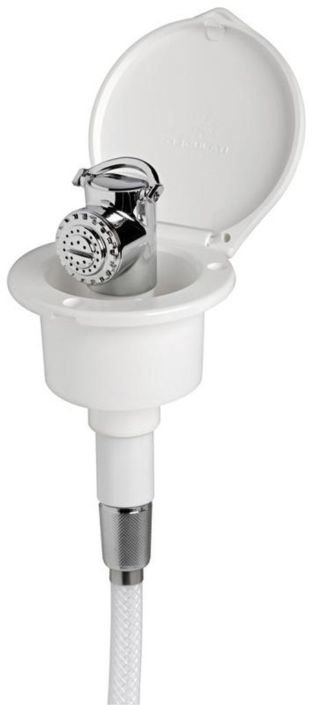 Elegantný sprchový box biela PVC hadica 2,5 m horizontálne Obrázok produktu 