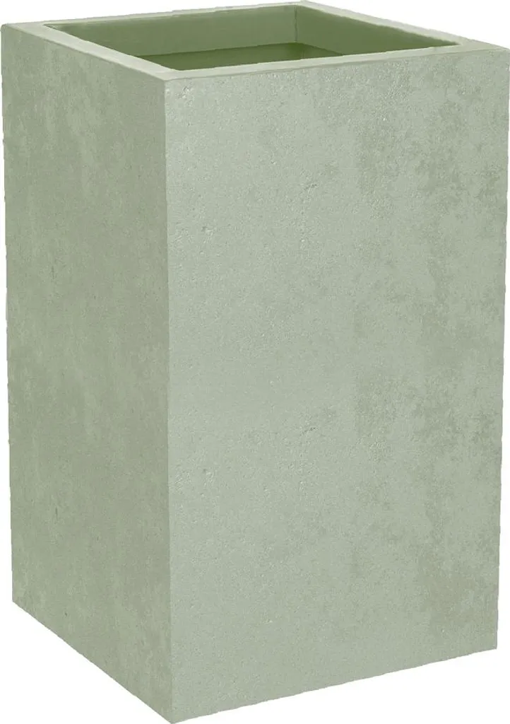 Pot de Fleurs Colonne Basalt Up Hauteur 49cm Vert Amande avec Rétention