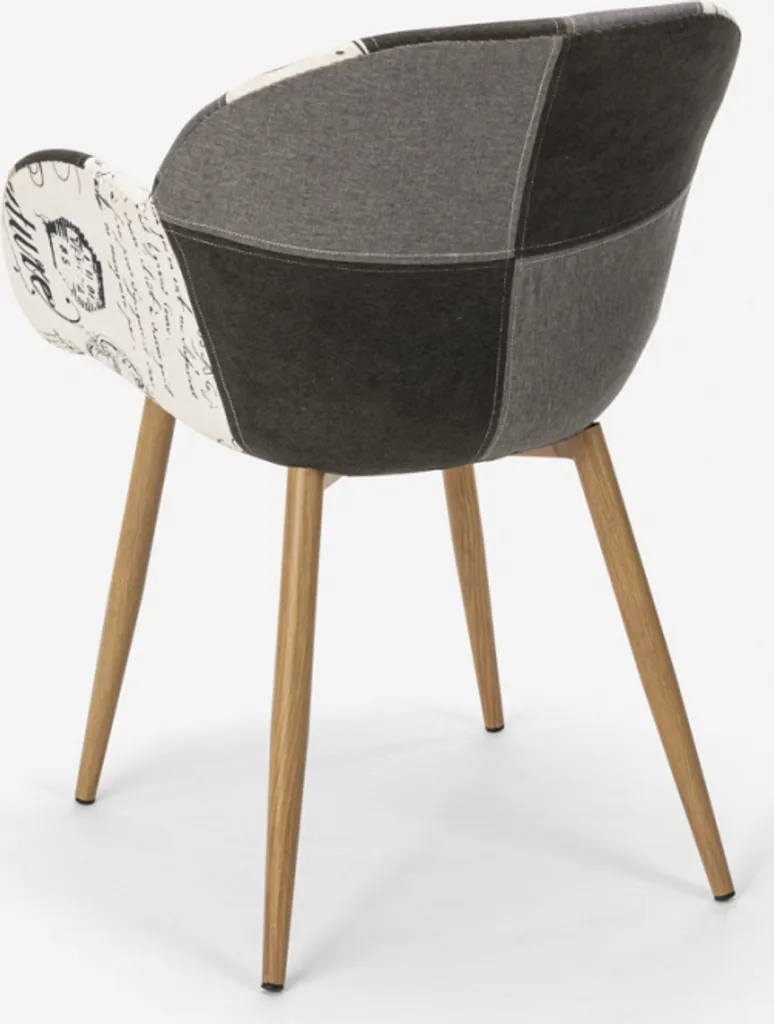 Chaise Patchwork Fauteuil Salon Cuisine Studio Finch - Modèle Patchwork 4 - 9
