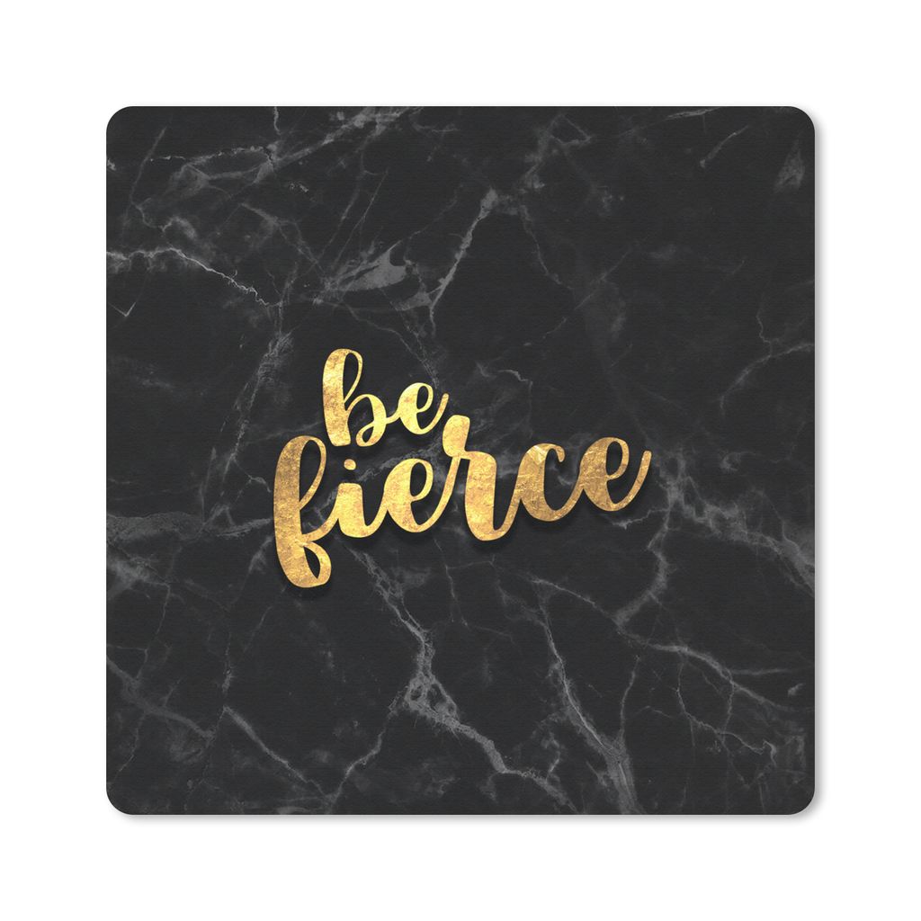 MuchoWow Mauspad Mousepad Zitat - Motivation - Marmor - Gold 20x20 cm - Mousepads - Maus Mat - Pad - Mausunterlage - Desk Mat - Bureauartikeln