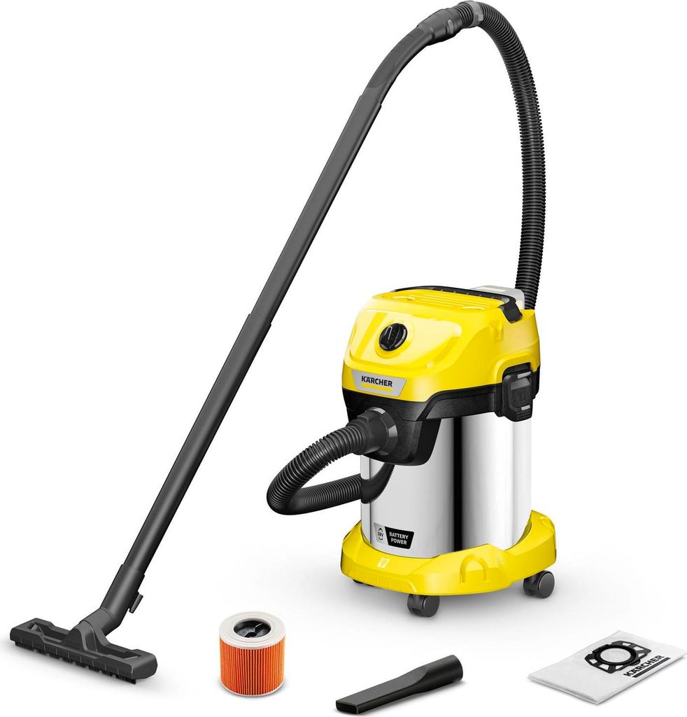 Kärcher WD 3-18 S, 225 W, Trommel-Vakuum, Trocken&Nass, Produktbild 