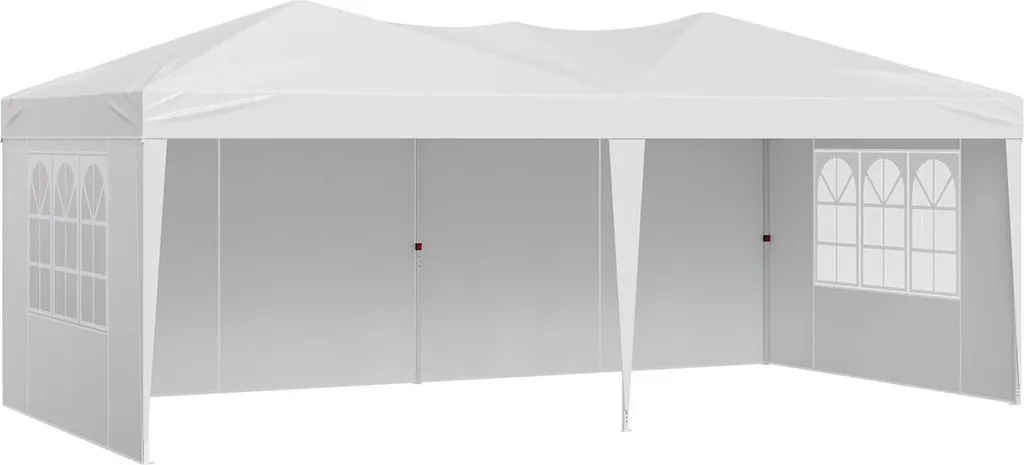 Barnum pliable 10x20 pieds structure acier et fenêtres panoramiques