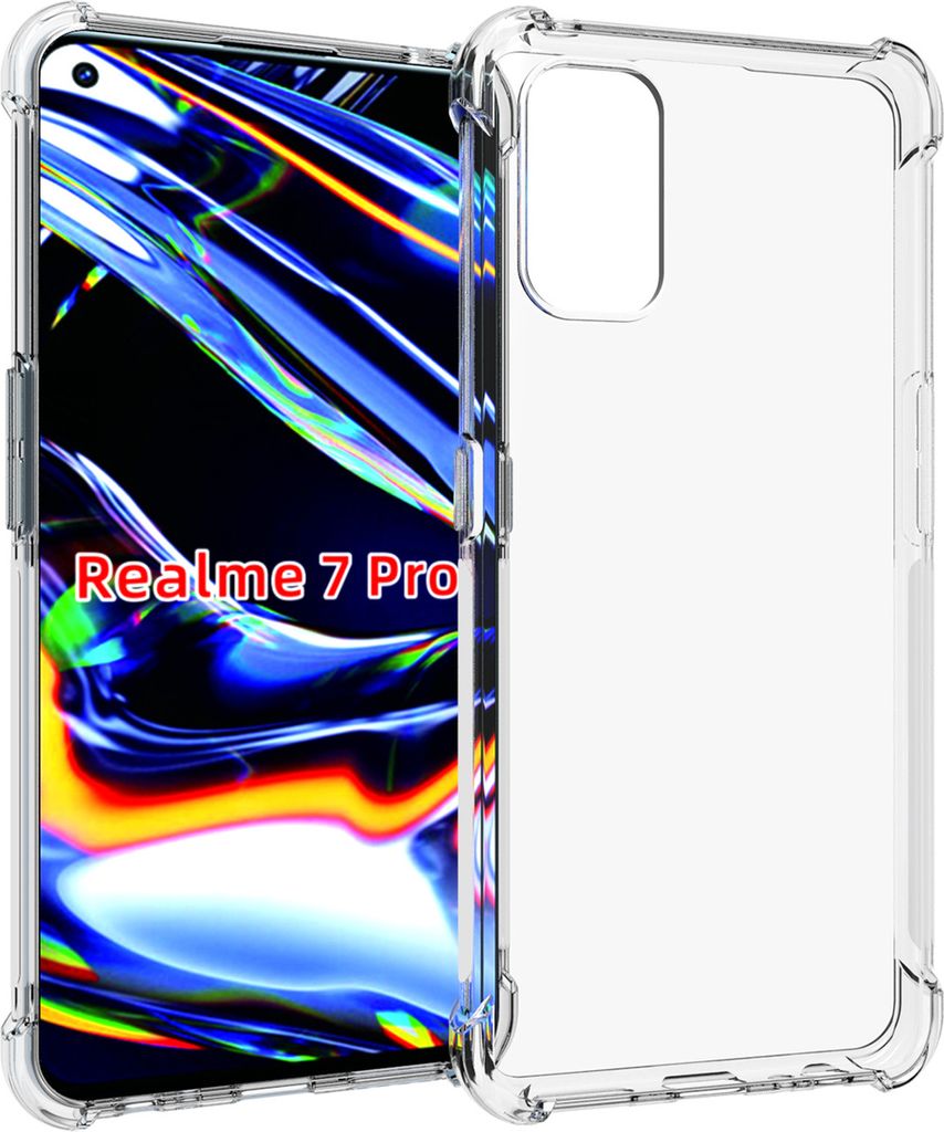 OPPO Realme 7 Pro Hülle, LaimTop Crystal Transparent Weich TPU Bumper Stoßfest Fallschutz Schutzhülle für OPPO Realme 7 Pro
