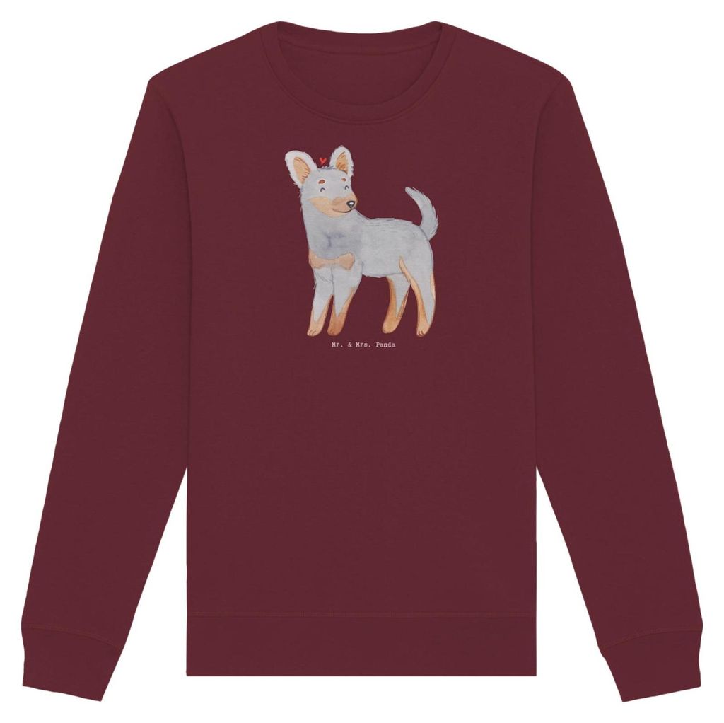 Mr. & Mrs. Panda Bio Baumwoll Pullover Prager Rattler Moment Größe XS - Burgundy - Geschenk, Pincher, Pulli, Sweatshirt, Sweater
