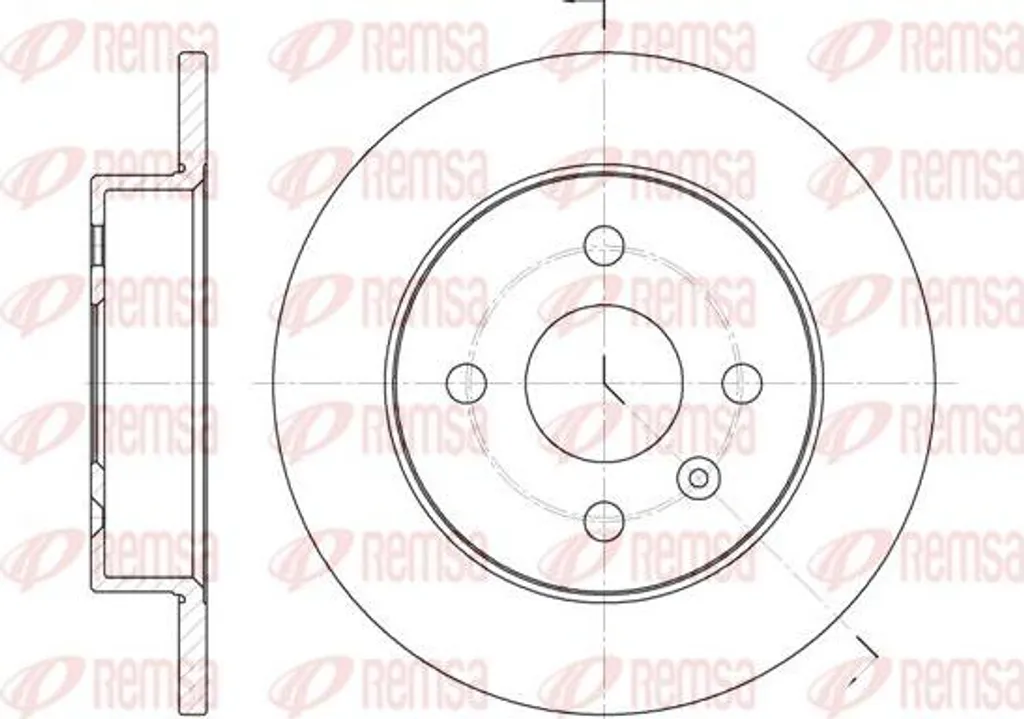 Disque de frein haute performance REMSA 6570.00 pour Opel Astra
