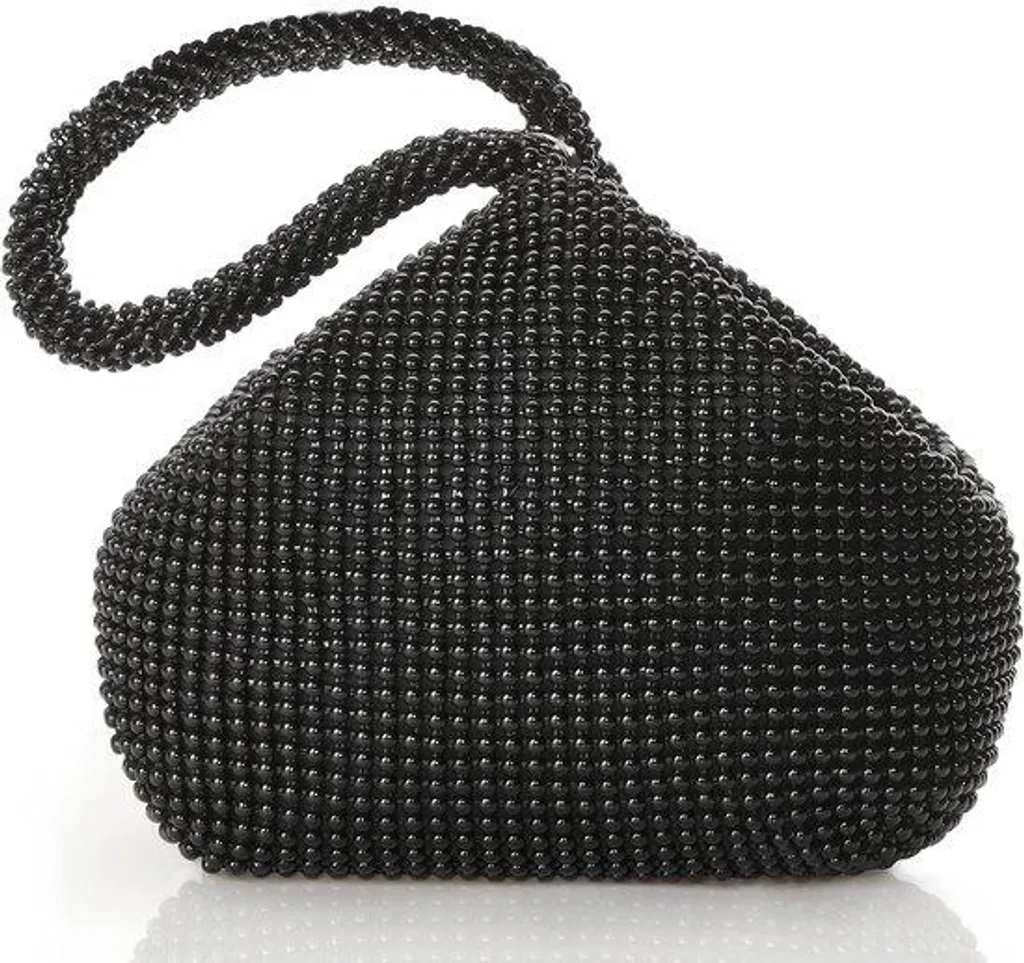 Pochette à paillettes noire style années 20 pour soirée chic et rétro