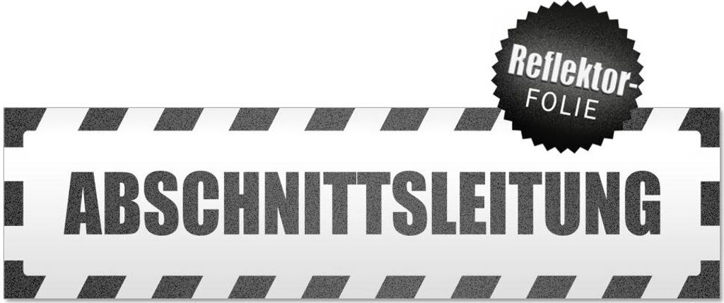 Abschnittsleitung gestreift Magnetschild Schild magnetisch