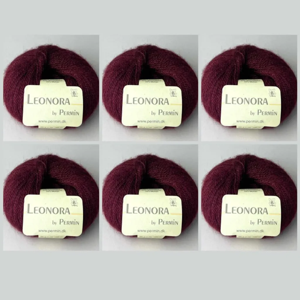 Fil Leonora Permin - Laine Soie et Mohair Anti-Irritation Baies d'Automne