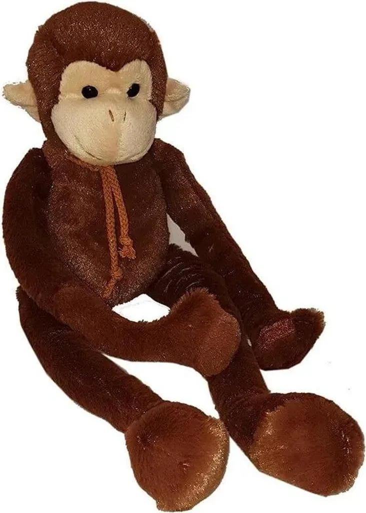 Singe peluche 45 cm avec bras longs - Peluche douce qui se balance
