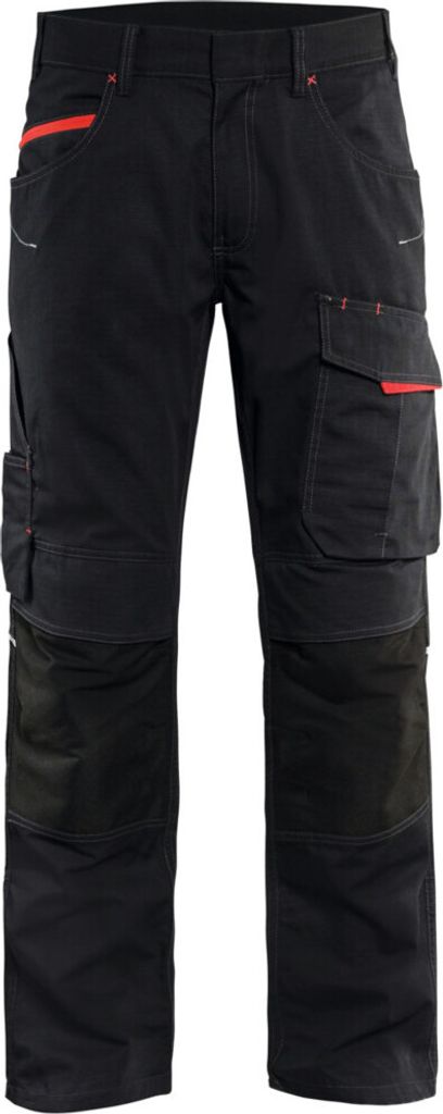 BLAKLÄDER Service Bundhose Damen Service Plus, schwarz / rot, Konfektionsgröße DE: 36