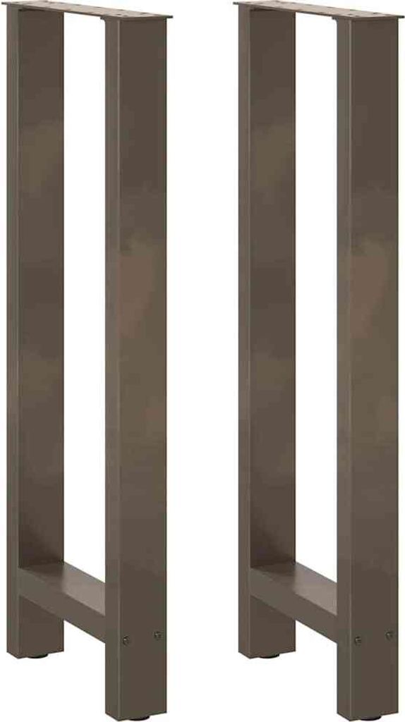 Bartischbeine Naturstahl 2 Stk. 50x(100-101) cm Stahl