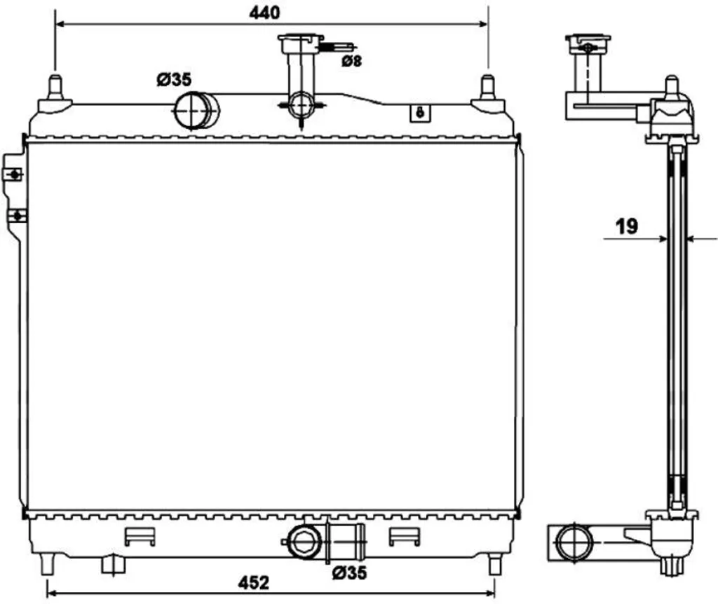 Radiateur moteur pour Getz TB - Réparation système de refroidissement