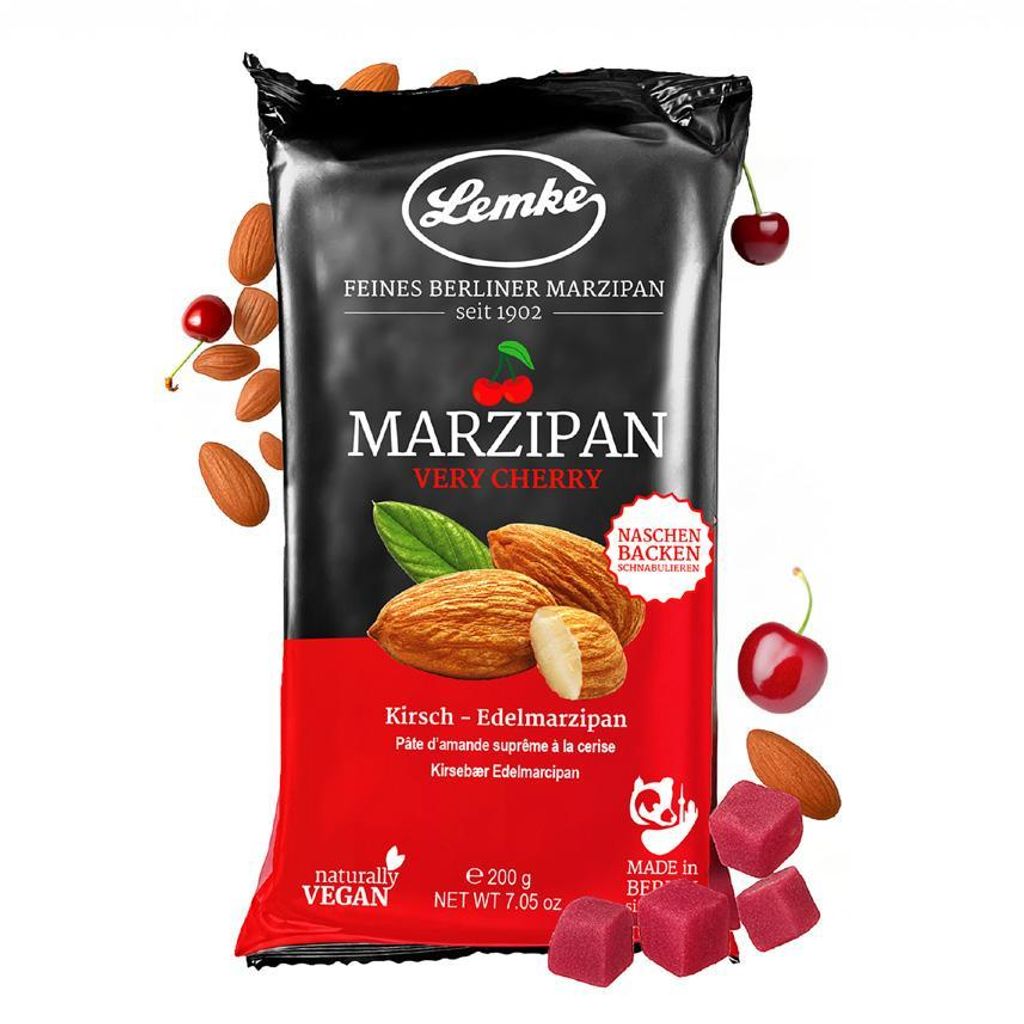 Lemke Very Cherry Marzipan, 200g/ Marzipan mit Produktbild 