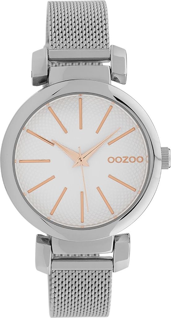 Oozoo Armbanduhr silber Metall Timepieces Damen Analog-Quarzuhr UOC10128