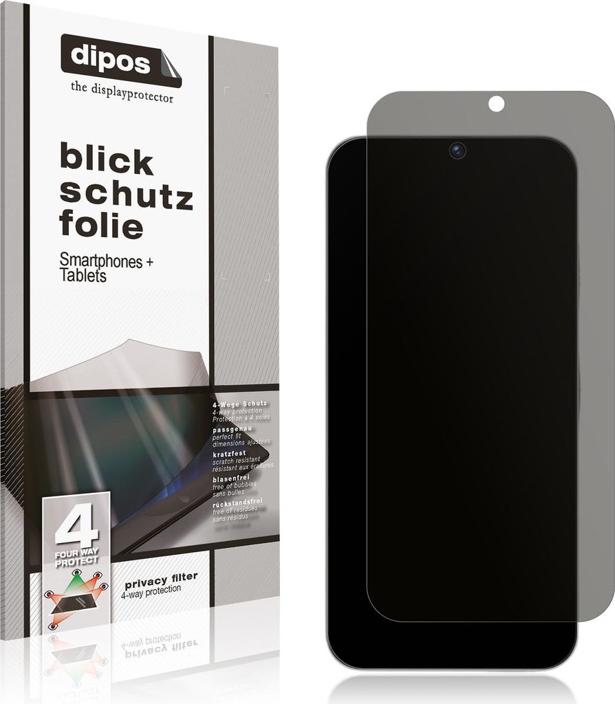 Blickschutzfolie für FOXIONO Smartphone 6.56 Zoll matt Schutzfolie Folie Display Schutz dipos