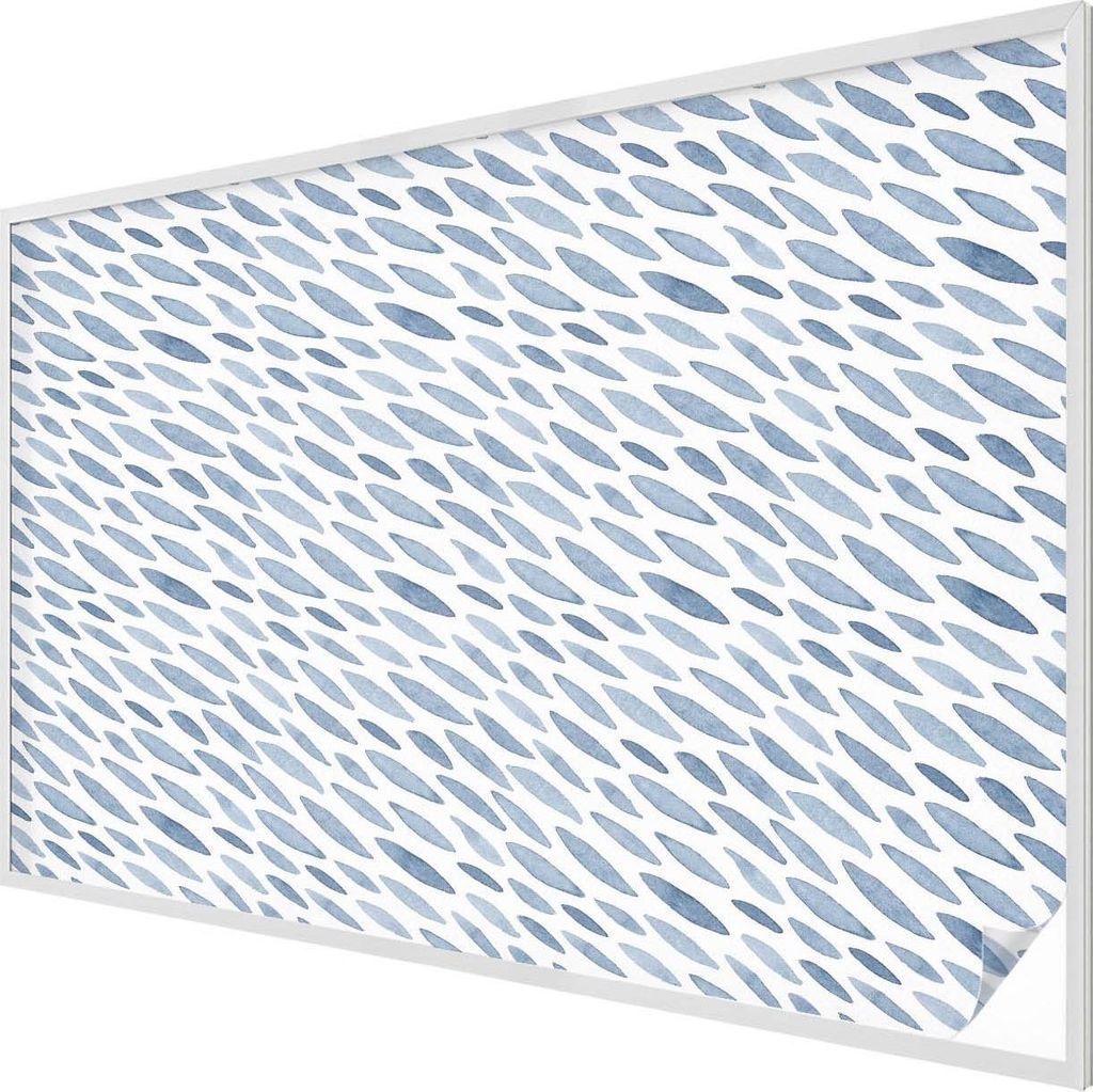 Buntglas Fensterfolie – 146x200 cm – Stained-Glass Design – blickdichte dekorative Sichtschutzfolie – selbstklebend, UV-Schutz – Blaue St...