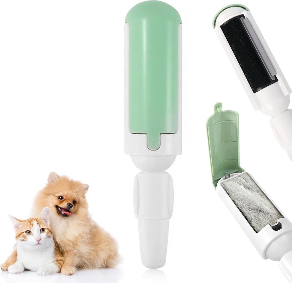 Fusselrolle, Fusselrolle Wiederverwendbar, Fusselrolle Tierhaare für Katzenhaare & Hundehaare Entfernen, für Sofa,Auto,Bett,Kleidung (Weiss)