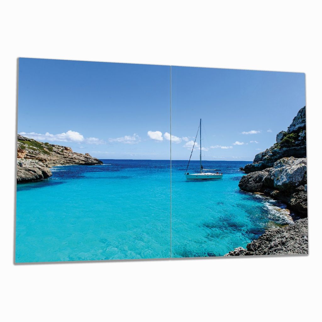 Wallario Herdabdeckplatte aus Glas, Größe 80 x 52 cm Produktbild 
