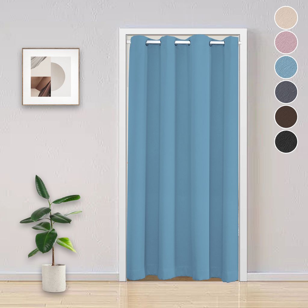 Blackout Door Curtain Thermo Eyelet Curtain Cold Protection Obrázek produktu 