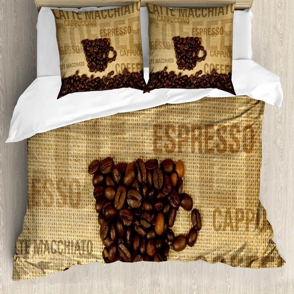 Copripiumino 200x200 Caffè ABAKUHAUS: Microfibra Antiacaro Marrone