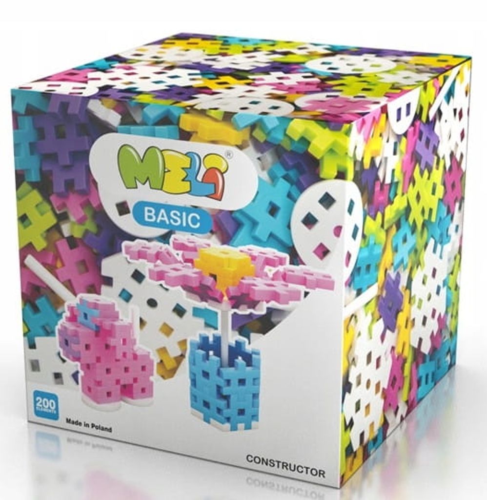 Meli Basic Constructor Pink 200 stavebníc Plastové Obrázok produktu 