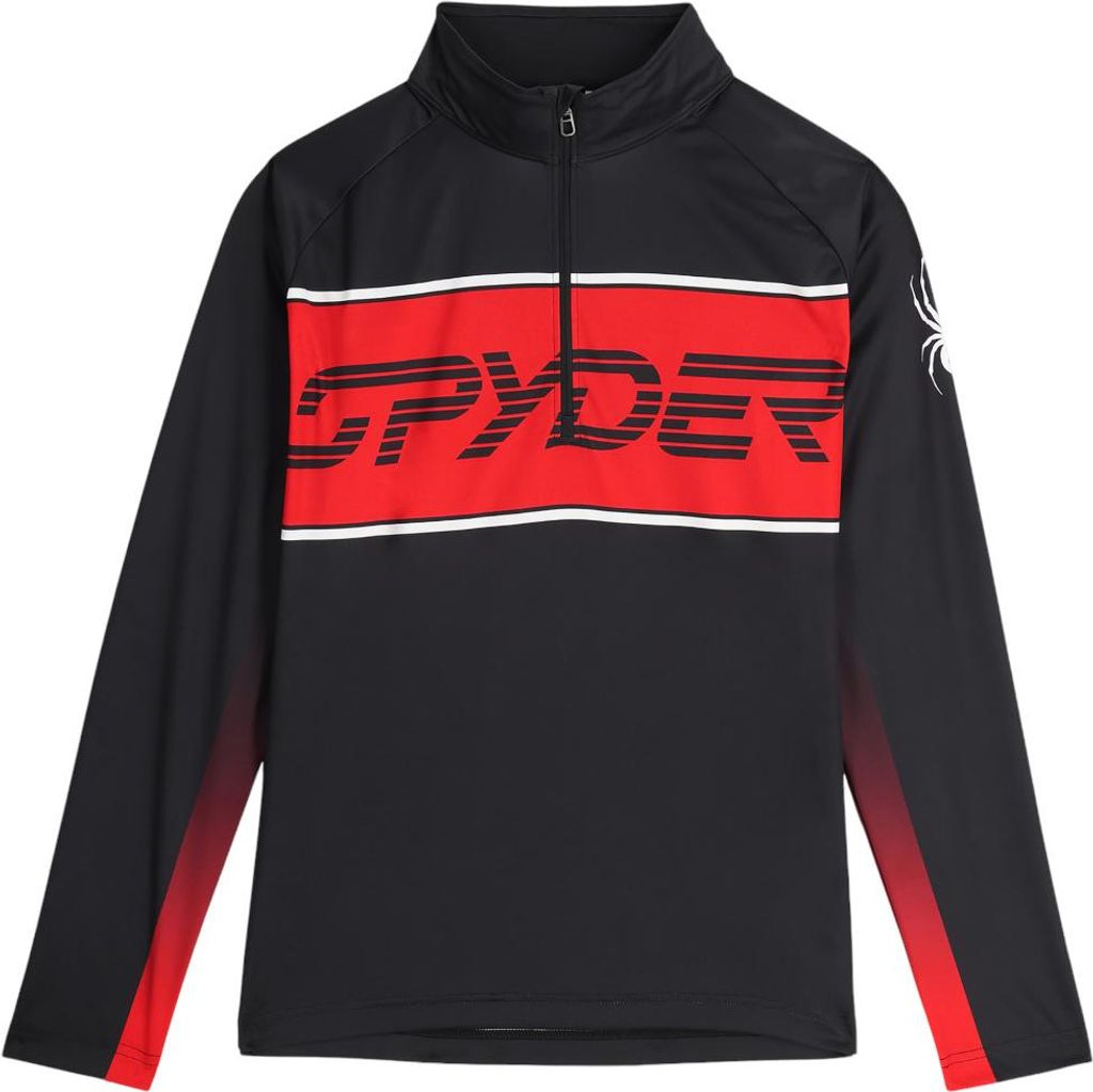 SPYDER Paramount 1/2 Zip Herren Langarm Shirt schwarz XXL