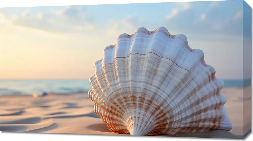 Quadro 90x50cm Eco del mare su Tela HD - Alta Resistenza e Resa Cromatica