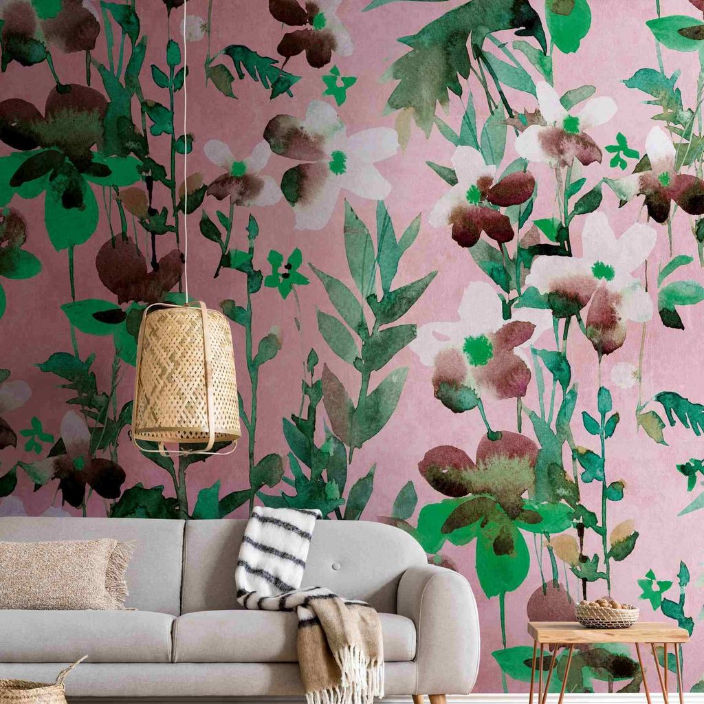 A.S. Creation Livingwalls Fototapete The Wall 382731 Eine Rolle Ein Motiv 3.71 x 2.80 m Floral Grün