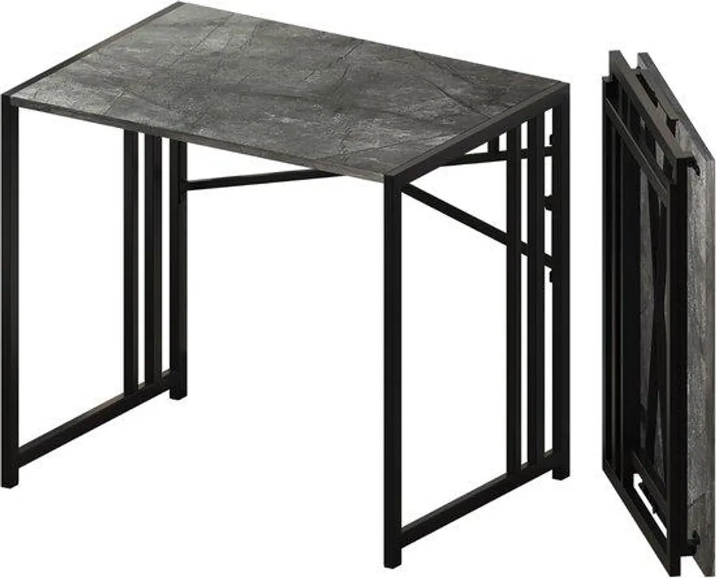 Bureau gain de place pliant gris 83 cm - Plus d'encombrement inutile
