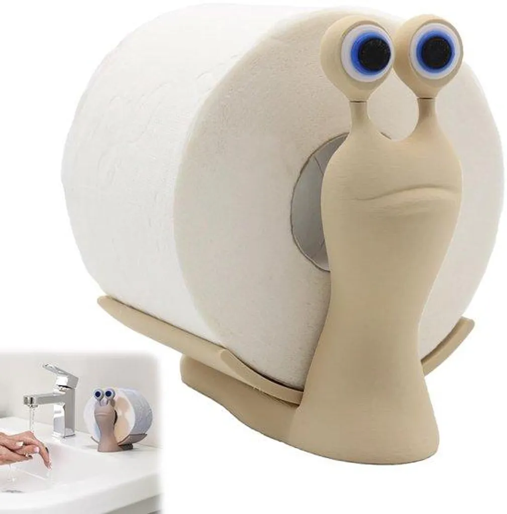 Porte-papier toilette escargot 3D : accessoire déco pour petits espaces