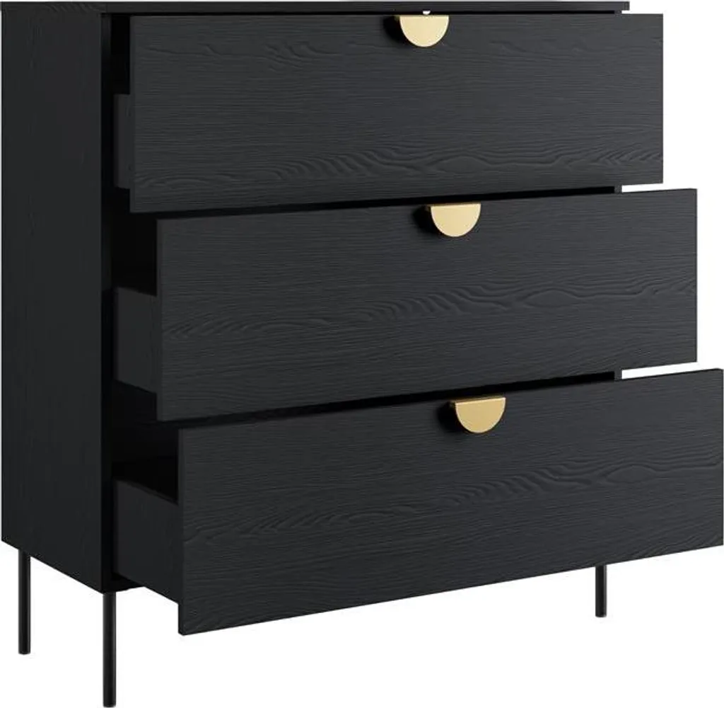 Gagner de la Place : Commode MOSQURA Noir Graphite Compacte et Design - 2